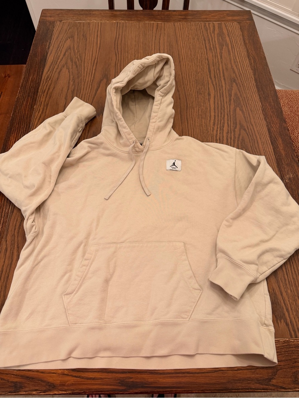 Jordan Flight Fleece Pullover Hoodie in the "Beach" (beige